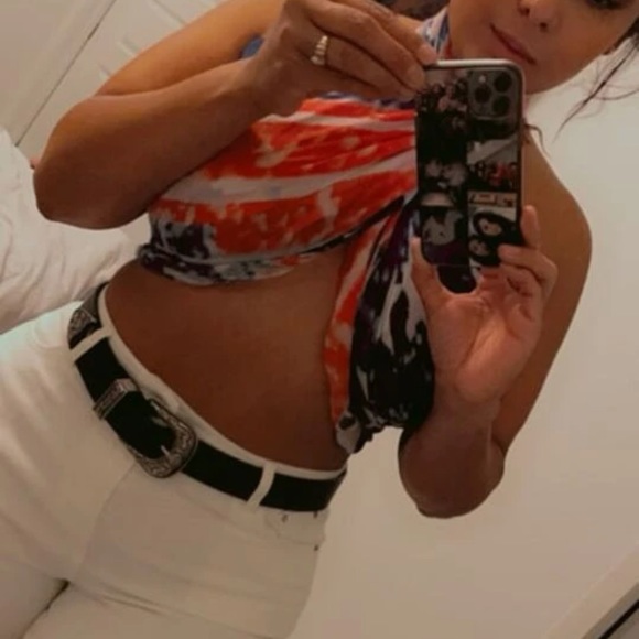 American flag stars stripes red white blue neck head lightweight scarf - Picture 7 of 11